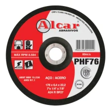 DISCO DE DESBASTE 7" X 1/4" X 7/8" DD0RN0002 - ALCAR