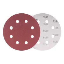 DISCO DE LIXA COM COSTADO EM PLUMA 180 MM, GRÃO 180, PARA LIXADEIRA, COM 10 PEÇAS - VONDER