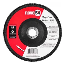 DISCO DE LIXA FLAP 7", CONICO, GRAO  60 - NOVE 54