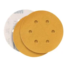 DISCO DE LIXA HOOKIT OURO 5" (127 MM) COM FUROS GRÃO 100 - HC000635744 - 3M