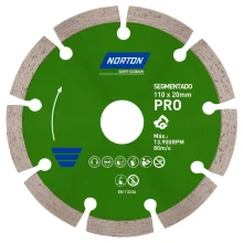 DISCO DIAMANTADO SEGMENTADO 110 X 20 MM PRO - NORTON