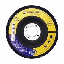 DISCO FLAP COM BASE DE FIBRA 4.1/2" (115 MM) GRÃO 120, CÔNICO - HEAVY DUTY