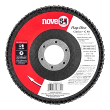 DISCO FLAP CÔNICO COM BASE DE FIBRA 4.1/2" (115 MM) GRÃO  40 - NOVE54