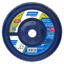 DISCO FLAP RETO COM BASE DE PLASTICO 7" (178 MM) GRAO 60 - NORTON