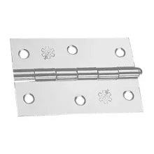 DOBRADIÇA DE FERRO 4", PINO SIMPLES, ZINCADA - SILVANA