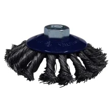 ESCOVA DE AÇO CIRCULAR CÔNICA 4" M14 - HEAVY DUTY