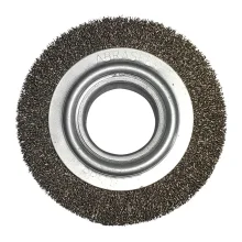 ESCOVA DE ACO CIRCULAR LISA, ACO CARBONO, 6" X 3/4" X 1/2" - ABRASFER