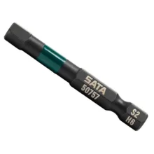 JOGO DE BITS DE IMPACTO HEXAGONAL 03 MM X 50 MM ST59753 C/ 10 PÇS - SATA