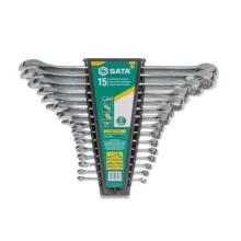 JOGO DE CHAVES COMBINADAS 06 A 32 MM ST08002G, C/ 15 PÇS - SATA