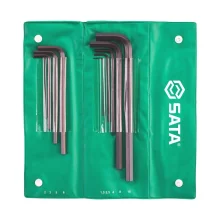 JOGO DE CHAVES HEXAGONAIS CURTA 1,5 A 10 MM C/ 11 PÇS ST09128L - SATA