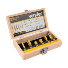 JOGO DE FRESAS PARA MADEIRA COM  6 PEÇAS - VONDER