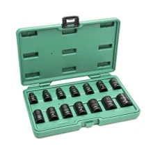 JOGO DE SOQUETES DE IMPACTO PAREDE FINA THINWALL DE 10-24 MM ST34397T, C/ 14 PÇS - SATA