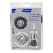 KIT ESCOVAS ONDULADAS HOBBY C/ 3 PÇS - NORTON