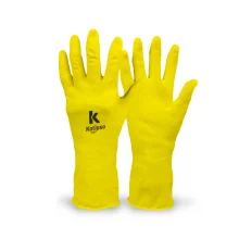 LUVA DE LATEX, AMARELA, TAMANHO 10 (XG), COM FORRO, ANTIDERRAPANTE, C.A 13.959 - KALIPSO