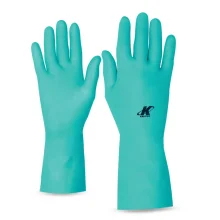 LUVA DE LÁTEX NITRÍLICO, TAMANHO 08 (M), VERDE, COM FORRO, ANTIDERRAPANTE, NITRILI KA10, C.A 11.769 - KALIPSO