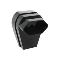 PLUGUE FÊMEA PRENSA CABO PRETO 2 PINOS + TERRA 20A 250V (1097-2) - PEZZI