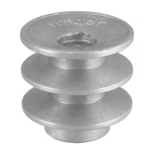 POLIA DE ALUMÍNIO 2 CANAIS B  60 MM - VONDER