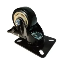 RODÍZIO 3" PLACA GIRATÓRIA COM FREIO PRETA (8072) - COLSON