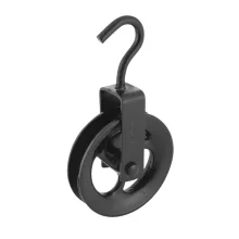 ROLDANA METÁLICA 16 CM, 150 KG, COM GANCHO - WORKER