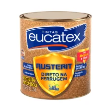 TINTA ESMALTE RUSTERIT AMARELO BRILHANTE BASE SOLVENTE (DIRETO NA FERRUGEM) 900 ML - EUCATEX