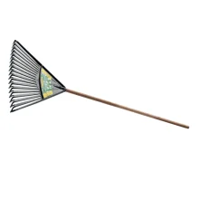 VASSOURA JARDIM / PLÁSTICO DENTES DUPLO COM CABO - PARABONI