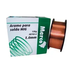 ARAME DE SOLDA MIG / MAG 1.0 MM ER70S-6 CARRETEL 15 KG - MERCO