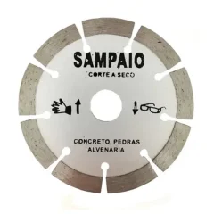 DISCO DE CORTE DIAMANTADO, 230 X 22,23 MM, SEGMENTADO, CINZA - SAMPAIO