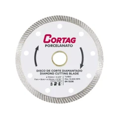 DISCO DE CORTE DIAMANTADO PARA PORCELANATO E CERÂMICA 110 X 20 MM 1807D - CORTAG