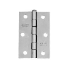 DOBRADIÇA DE FERRO 1.1/2", PINO SIMPLES, POLIDA - SILVANA