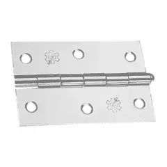 DOBRADIÇA DE FERRO 3.1/2", PINO SIMPLES, ZINCADA - SILVANA