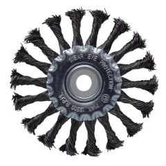 ESCOVA DE AÇO CIRCULAR ENTRANÇADA 6" X 1/2" - HEAVY DUTY