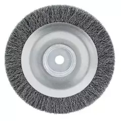 ESCOVA DE ACO CIRCULAR LISA, ACO CARBONO, 6" X 1" X 5/8" - ABRASFER