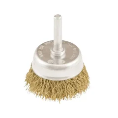 ESCOVA DE AÇO COPO ONDULADA 3" COM HASTE 1/4" - HEAVY DUTY