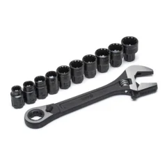 JOGO DE CHAVE AJUSTÁVEL + SOQUETES VORTEX ST09000, C/ 11 PCS - SATA