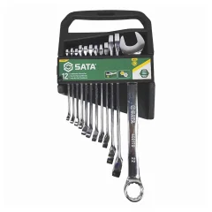 JOGO DE CHAVES COMBINADAS 06 A 12 MM ST08001G, C/ 12 PÇS - SATA