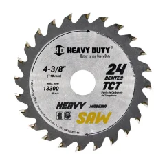 LÂMINA (DISCO) PARA SERRA CIRCULAR VÍDEA 4.3/8" X 24 DENTES - HEAVY DUTY