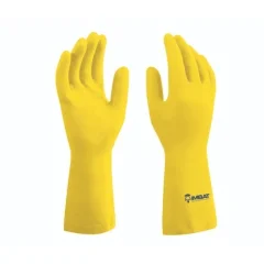 LUVA DE LÁTEX FORRADA AMARELA T° 7 (P) - IMBAT