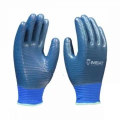 LUVA DE POLIÉSTER COM BANHO ONDULADO AZUL T° 8 (M) - IMBAT