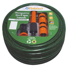 MANGUEIRA DE JARDIM TRANCADA, COM ESGUICHO, VERDE, C/ 20 M - PABOVI