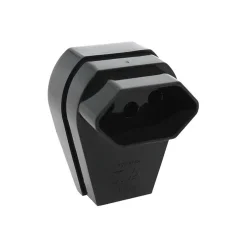 PLUGUE FÊMEA PRENSA CABO PRETO 2 PINOS + TERRA 20A 250V (1097-2) - PEZZI