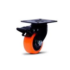 RODÍZIO 3" PLACA GIRATÓRIA COM FREIO BLACK (6241) - COLSON