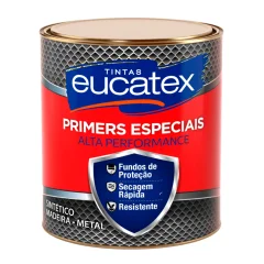 TINTA FUNDO E ACABAMENTO BRILHANTE PARA METAL BRANCO 900 ML - EUCATEX