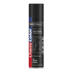 TINTA SPRAY PRETO FOSCO 400 ML (250G) - CHEMICOLOR