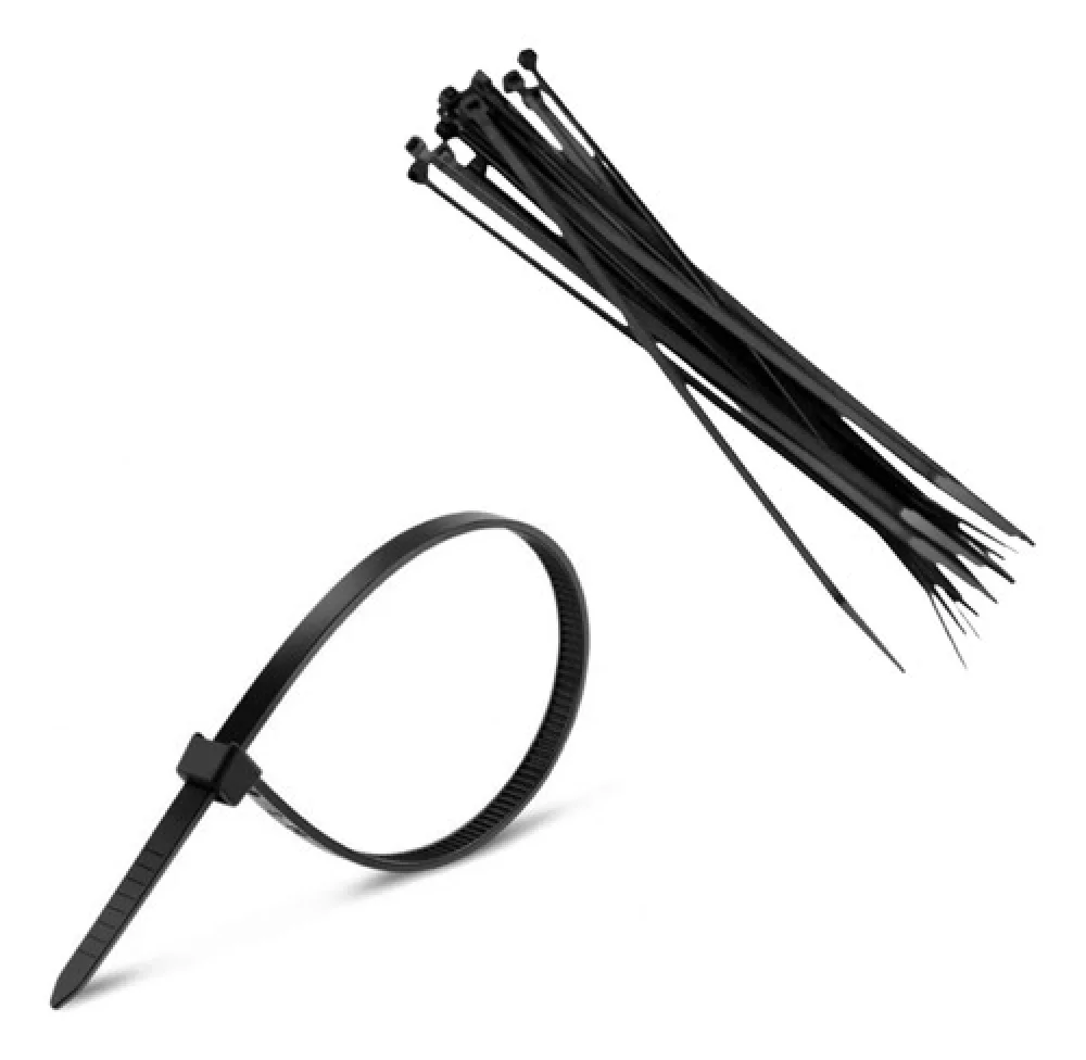 Abraçadeira Plastica 40cm 4,8x1,2mm [Preto] [Pacote com 100 Peças] [Rainha das Sete]