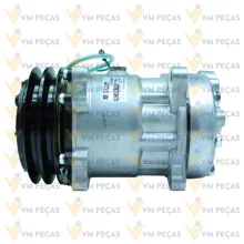 Compressor Sanden SD7H15, Orelha, Volvo, 2A 136mm, 24v [importado]