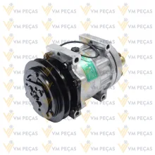 Compressor Sanden SD7H15, Passante, 1A, 12v, Saida Horizontal 12x12, Case, Tector Caminhao [importado]