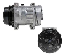 Compressor Sanden SD7H15, Passante, 4pk 119mm, 12v, Saida Engate, Case, New Holland [importado]