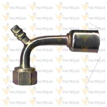 Conexao Oring Aço 10x90 com Ventil R134 [com Clip]