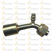 Conexao Oring Aço 8x45 com Ventil R134 [com Clip]