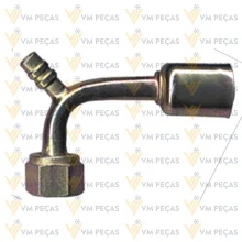 Conexao Oring Aço 8x90 com Ventil R134 [com Clip]